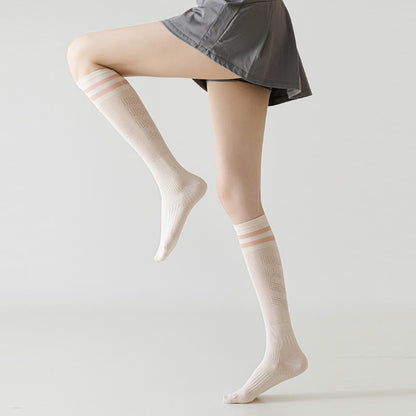 Striped Breathable Compression Knee High Socks(5 Pairs) - image 3