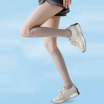 Solid Color Sports Compression Knee High Socks(6 Pairs)