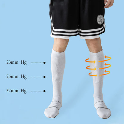 Solid Color Sports Compression Knee High Socks(6 Pairs)