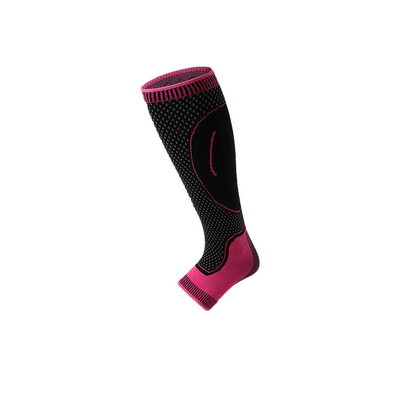 Anti-slip Sports Compression Calf Sleeves - Pink - XL - image 9