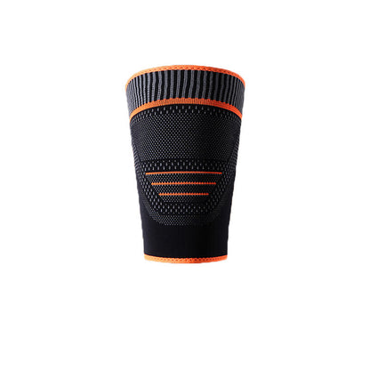Elastic Knitted Sports Compression Thigh Sleeves - Orange - XL - image 9
