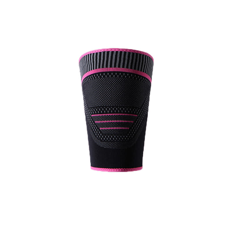 Elastic Knitted Sports Compression Thigh Sleeves - Pink - XL - image 10