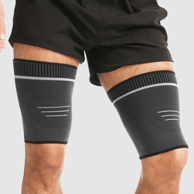 Elastic Knitted Sports Compression Thigh Sleeves - image 2