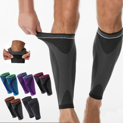 Elastic Knitted Sports Compression Calf Sleeves - image 1