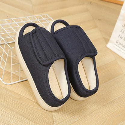 Plus Size Adjustable High Instep Non-slip Slippers - Blue - EU46-47(US12-12.5) - image 1