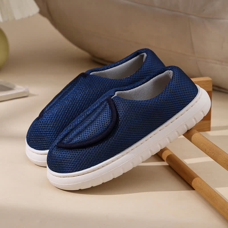 Wide Opening Mesh Slip-On Slippers - Blue - EU46-47(US12-12.5) - image 6