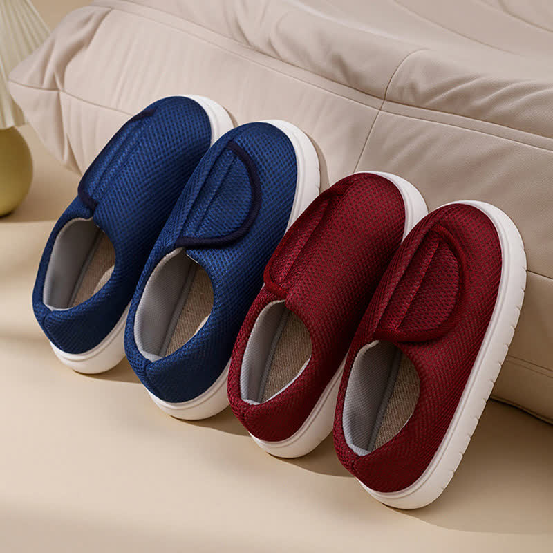Wide Opening Mesh Slip-On Slippers - image 1