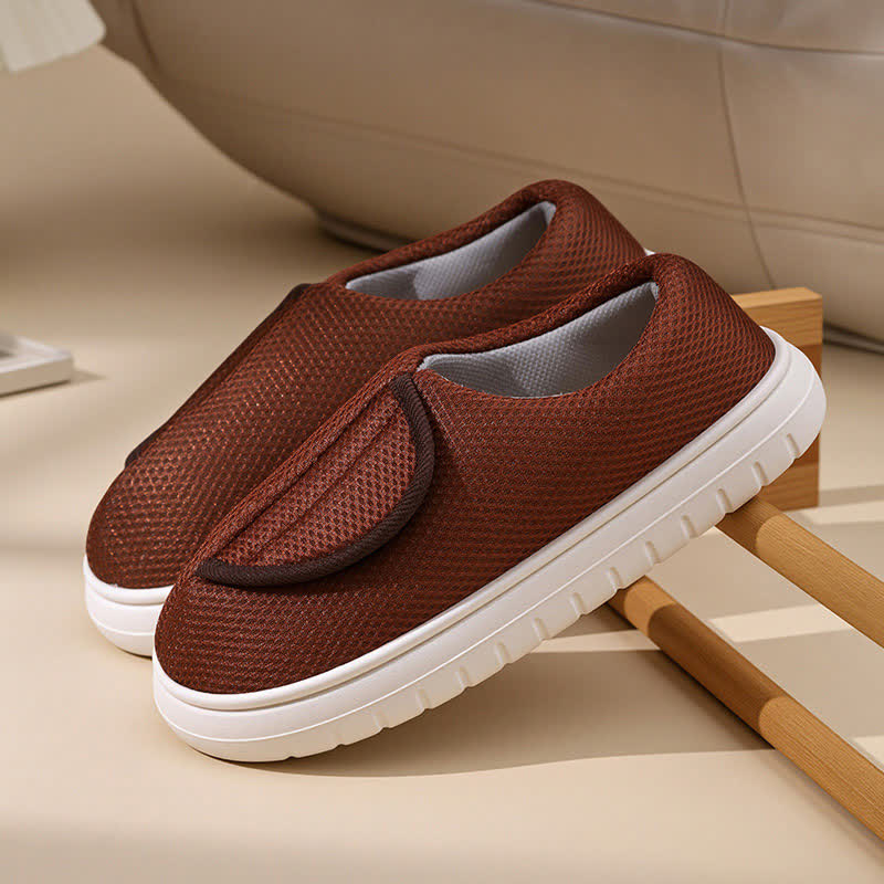 Wide Opening Mesh Slip-On Slippers - Brown - EU46-47(US12-12.5) - image 13