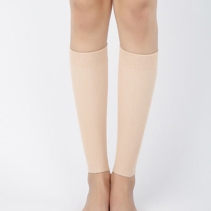 Cotton Solid Color High Elastic Calf Sleeves(2 Pairs)