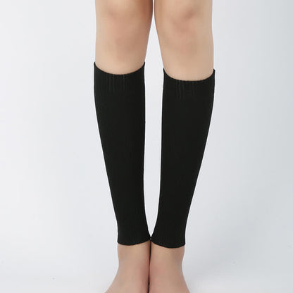 Cotton Solid Color High Elastic Calf Sleeves(2 Pairs)