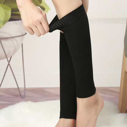 Cotton Solid Color High Elastic Calf Sleeves(2 Pairs)