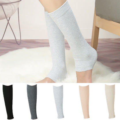 Cotton Solid Color High Elastic Calf Sleeves(2 Pairs) - image 0