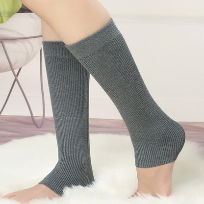 Cotton Solid Color High Elastic Calf Sleeves(2 Pairs)
