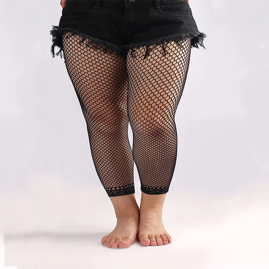 Plus Size Sexy Hollow Mesh Pantyhose(3 Pairs) - image 0