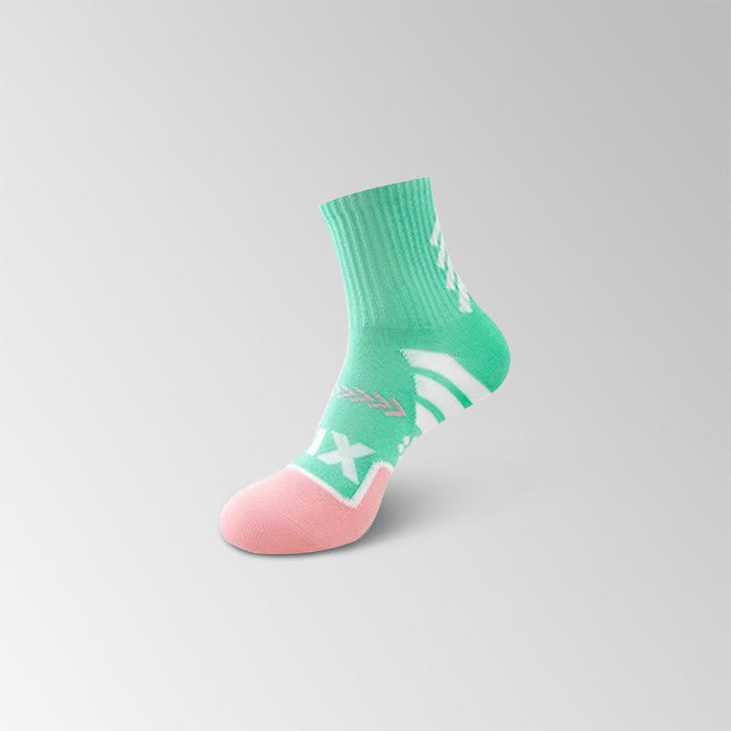 Number Graphics Print Ankle Compression Socks(8 Pairs) - Green - EU35-40(US3-7) - image 6
