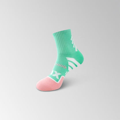 Number Graphics Print Ankle Compression Socks(8 Pairs) - Green - EU35-40(US3-7) - image 6