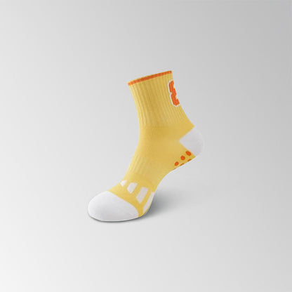 Number Graphics Print Ankle Compression Socks(8 Pairs) - Yellow - EU35-40(US3-7) - image 13