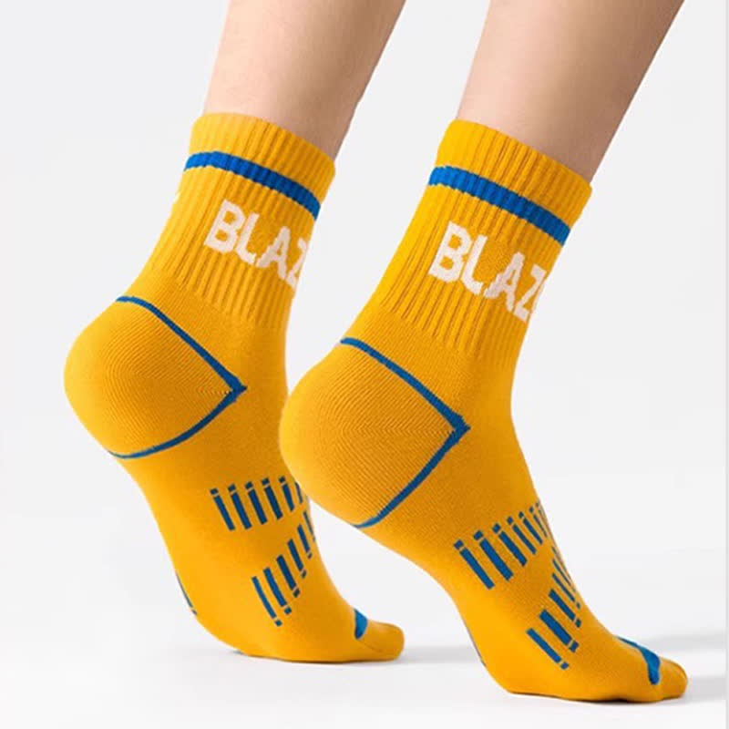 Letter Print Sports Ankle Compression Socks(5 Pairs) - image 6