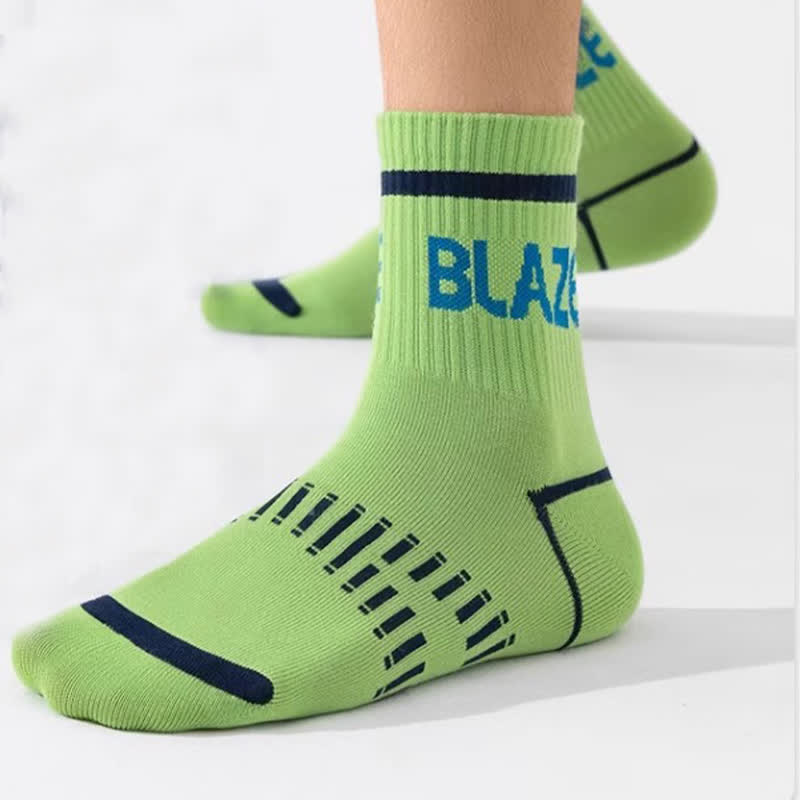 Letter Print Sports Ankle Compression Socks(5 Pairs) - image 4