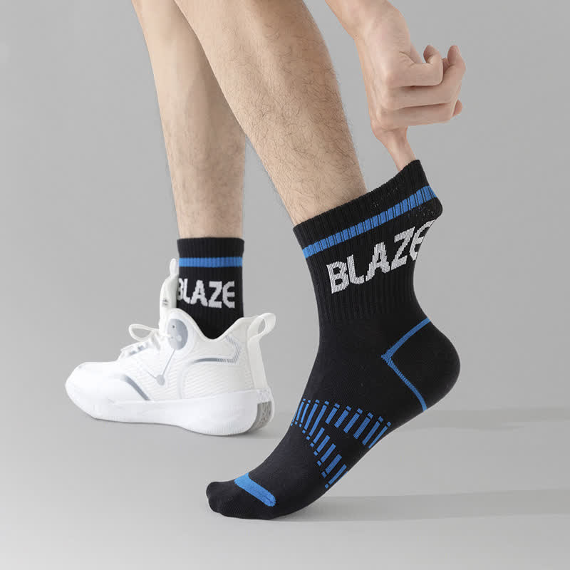 Letter Print Sports Ankle Compression Socks(5 Pairs) - image 12