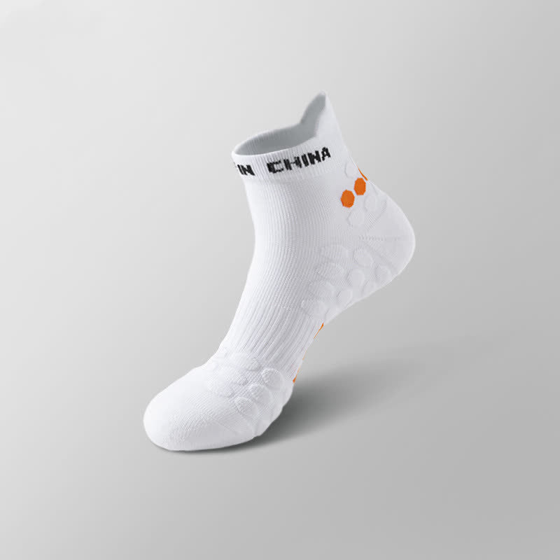 Cotton Non-slip Sports Ankle Compression Socks(4 Pairs) - White&Red - EU39-44(US6-10) - image 6