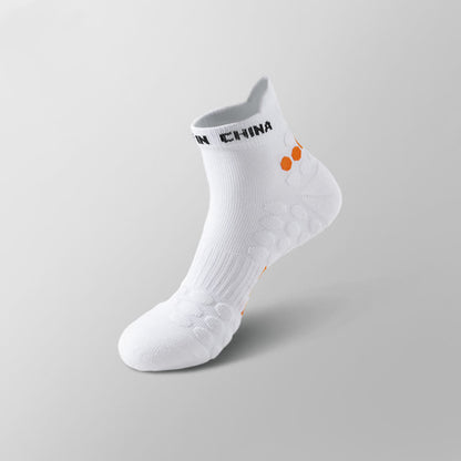 Cotton Non-slip Sports Ankle Compression Socks(4 Pairs) - White&Red - EU39-44(US6-10) - image 6