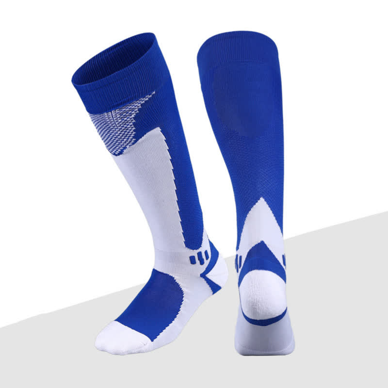 Soccer Sports Compression Knee High Socks(6 Pairs) - Blue - EU38-45(US5-11) - image 5