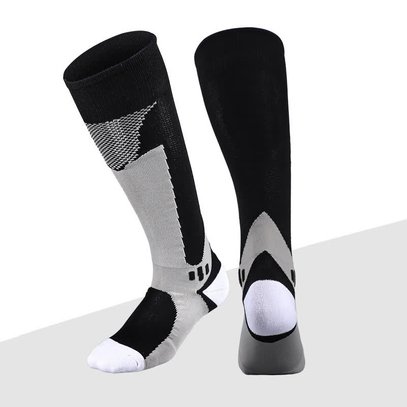 Soccer Sports Compression Knee High Socks(6 Pairs) - Black - EU38-45(US5-11) - image 3