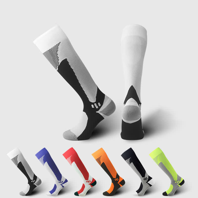 Soccer Sports Compression Knee High Socks(6 Pairs) - Multicolor - EU38-45(US5-11) - image 0