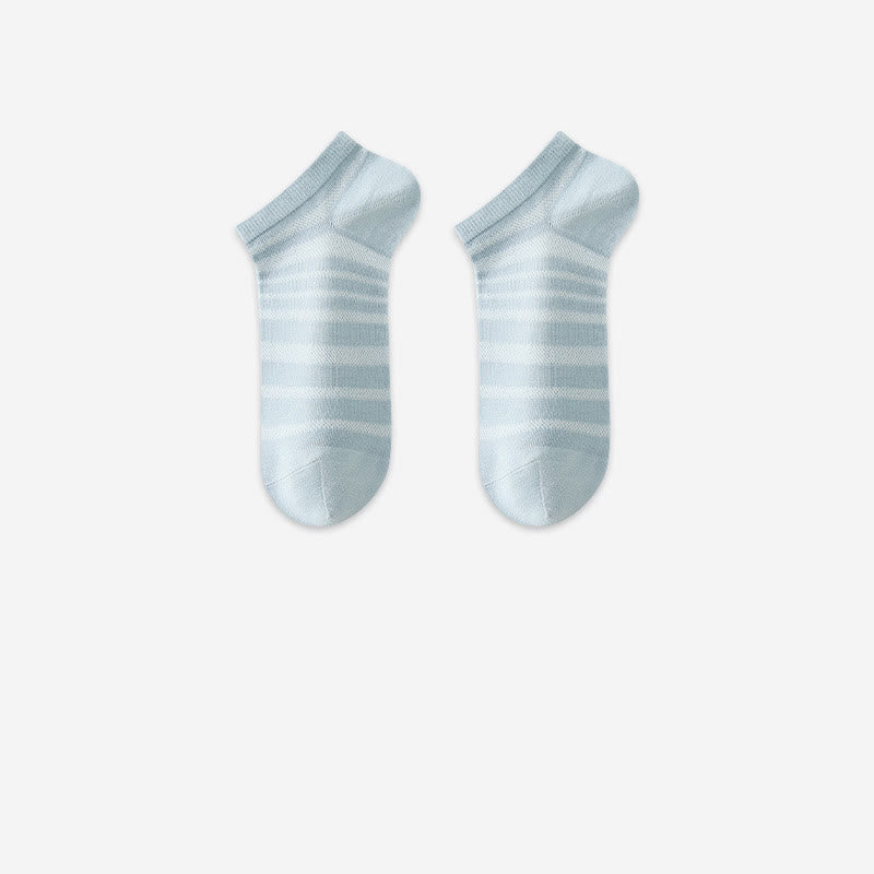 Modal Mesh Breathable Ankle Socks(6 Pairs) - Blue - EU35-40(US3-7) - image 8