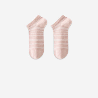 Modal Mesh Breathable Ankle Socks(6 Pairs) - Pink - EU35-40(US3-7) - image 11