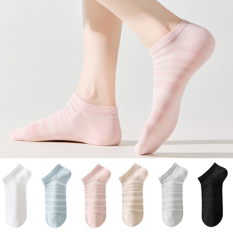 Modal Mesh Breathable Ankle Socks(6 Pairs)