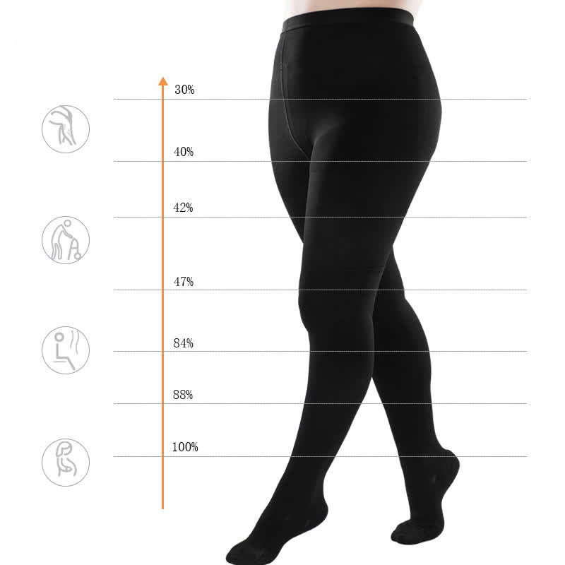 Plus Size Medical Closed Toe Compression Pantyhose(30-40mmHg) - image 2