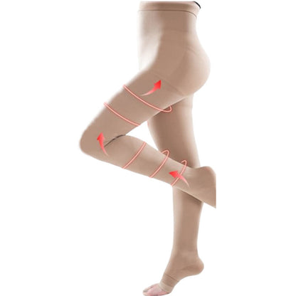 Plus Size Medical Open Toe Compression Pantyhose(30-40mmHg) - image 7