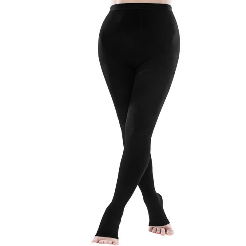 Plus Size Medical Open Toe Compression Pantyhose(30-40mmHg) - image 3