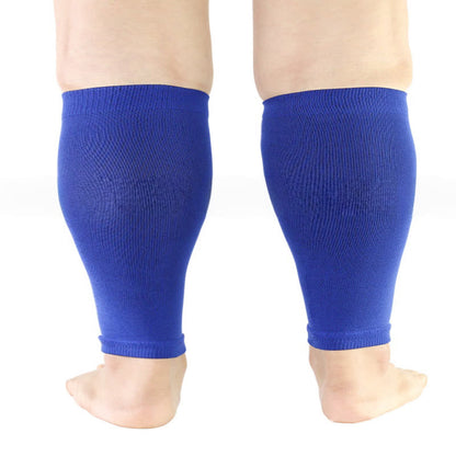 Plus Size Solid Color Calf Compression Sleeves - Blue - 5XL - image 4
