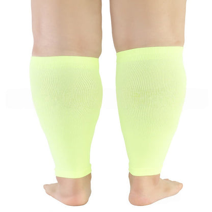 Plus Size Stretch Calf Compression Sleeves - Light Yellow - 5XL - image 8