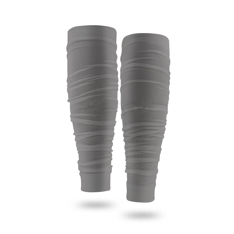 Outdoor Ruched Compression Calf Sleeves - Grey - One Size - image 10