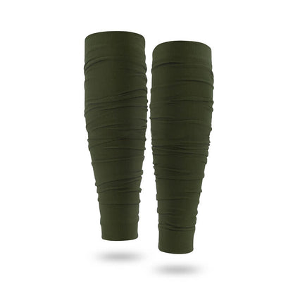 Outdoor Ruched Compression Calf Sleeves - Dark Green - One Size - image 13