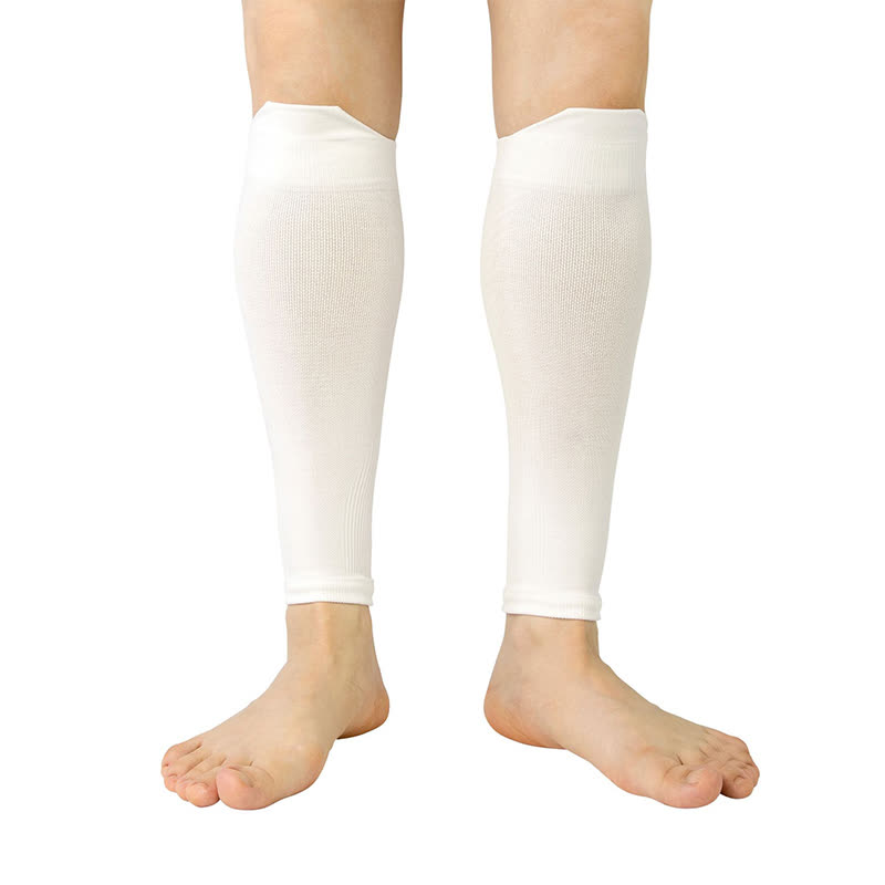 Knitted Breathable Compression Calf Sleeves - White - XL - image 5