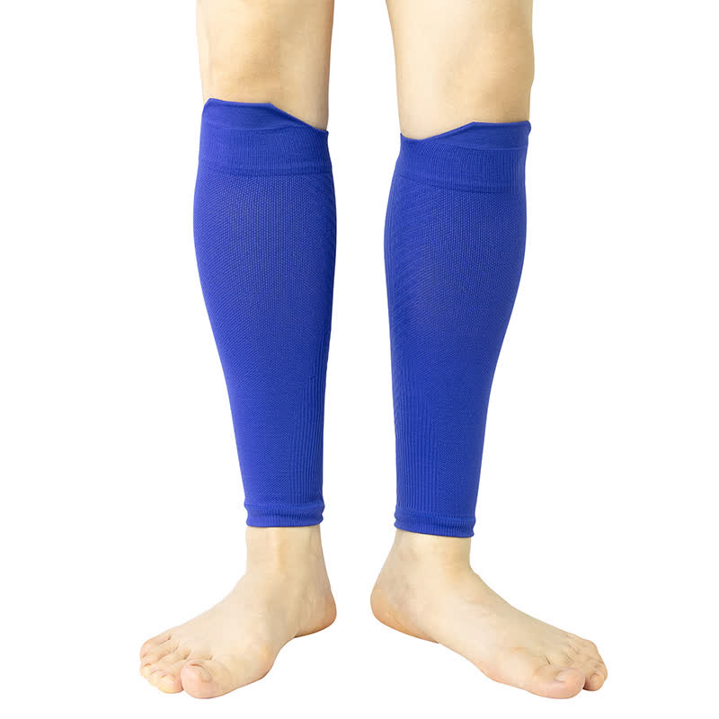 Knitted Breathable Compression Calf Sleeves - Blue - XL - image 14