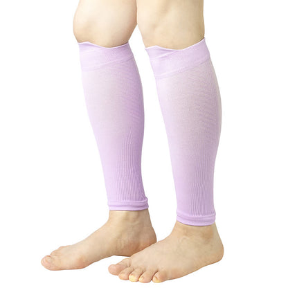 Knitted Breathable Compression Calf Sleeves - Purple - XL - image 19