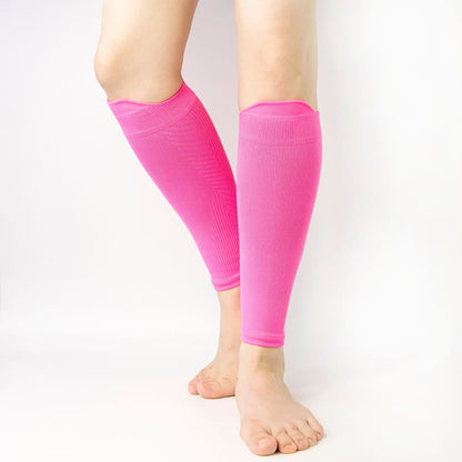 Knitted Breathable Compression Calf Sleeves - Pink - XL - image 10
