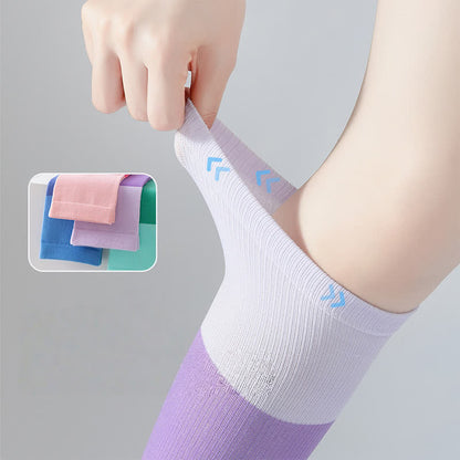 Gradient Colorblock Sports Compression Socks(4 Pairs) - image 6