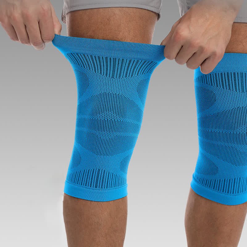 Knitted Breathable High Elastic Sports Knee Sleeves - image 1