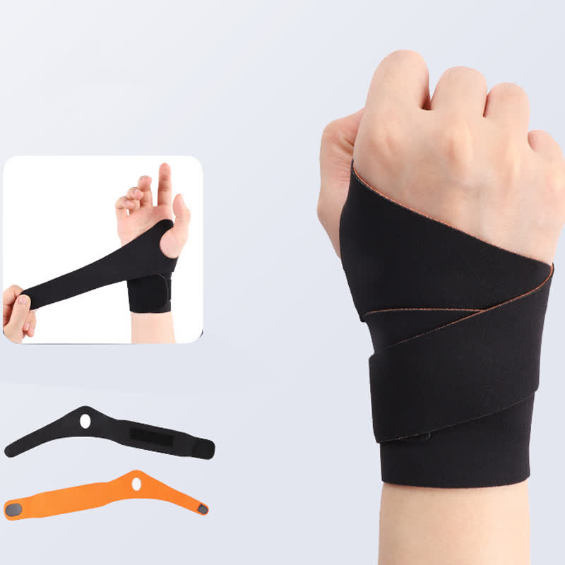 Lightweight Wrap-around Compression Sports Wrist Sleeves - Black - One Size - image 14