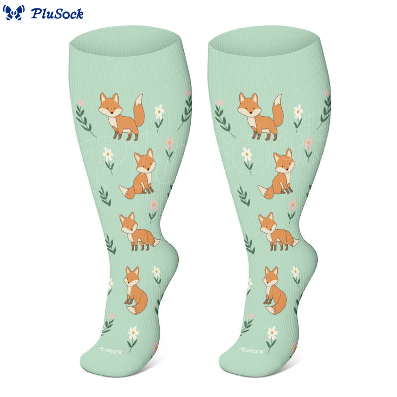 Plus Size Animal Floral Compression Socks - image 1