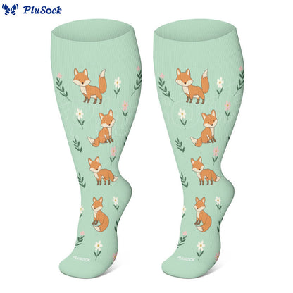 Plus Size Animal Floral Compression Socks - image 1