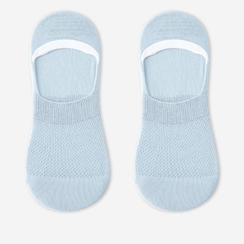 Silicone Non-slip Heel Mesh Cotton No-show Socks(7 Pairs)