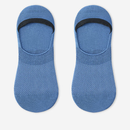 Silicone Non-slip Heel Mesh Cotton No-show Socks(7 Pairs)